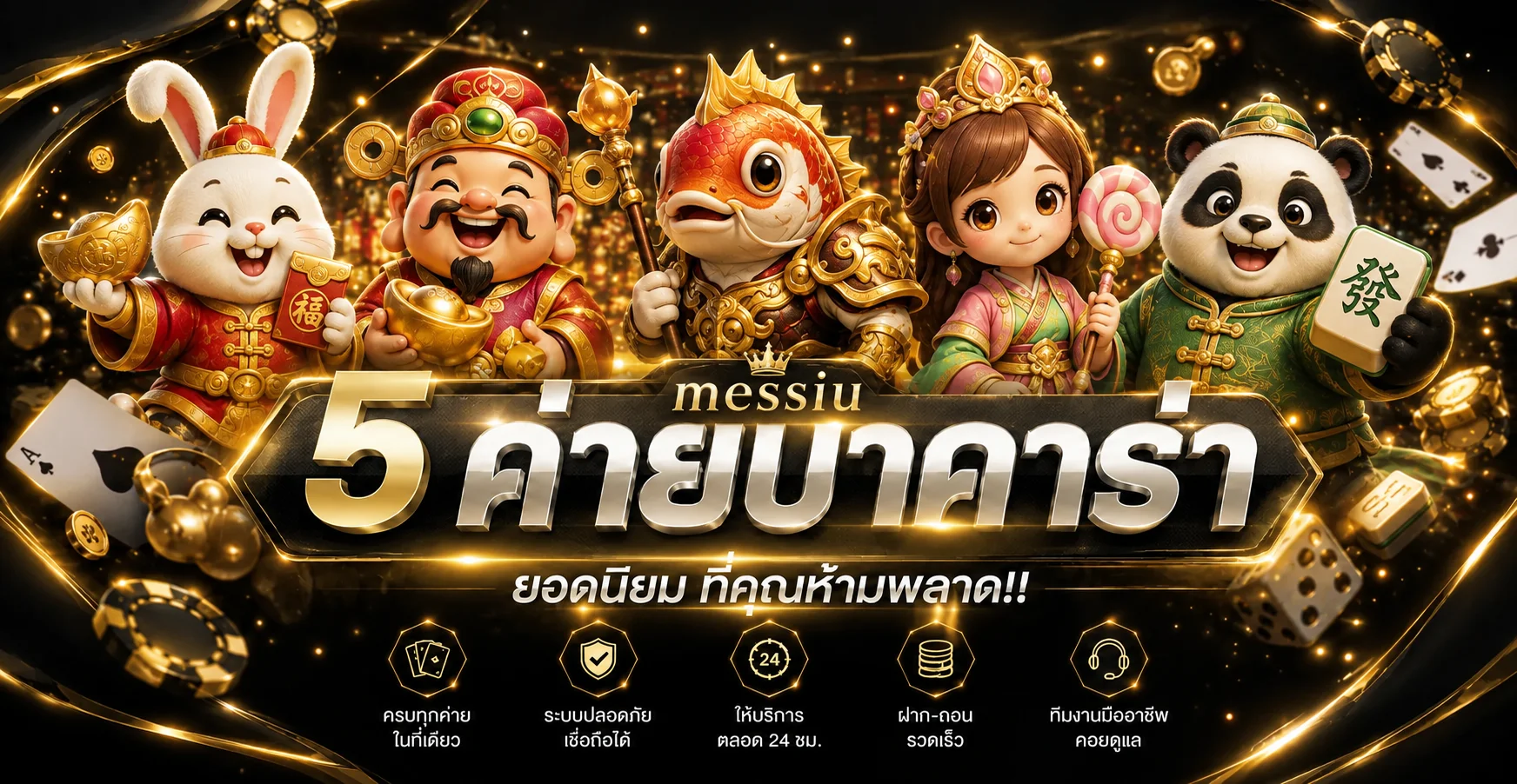 มาสคอตเกมห้ารูปแบบประกอบคู่มือคาสิโน messiu